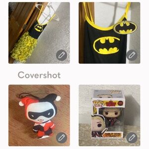 4”Harley Quinn Ornament+TEEN Batman Fluffy tier dress szM or XL+HQ Funko…